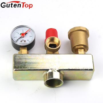 GutenTop High Quality Floor heating brass Safety valve Three piece set boiler safety component